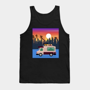 Car camping Sticker, for travel lovers, Camping Tank Top